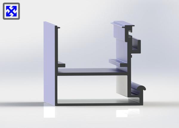 6000 Series Alloy Curtain Wall Aluminum Frame Purple Color Elegant Appearance