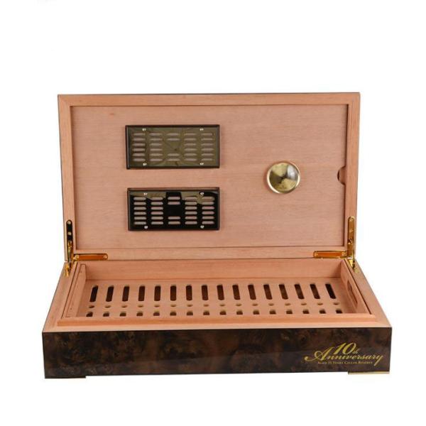 Cedar Wood Large Holds Travel Cigar Humidor Custom Design Lacquer Cigar Box