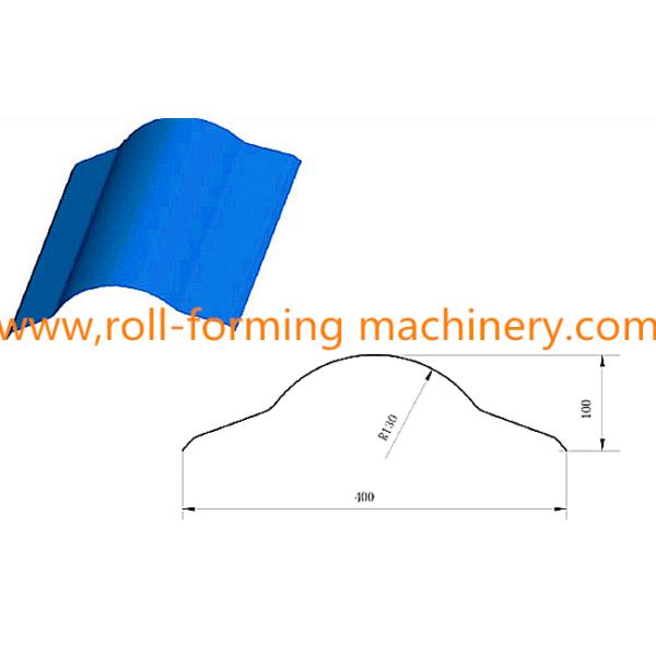 14 Stations Ridge Cap Roll Forming Machine For Cinema / Theatre / Garden