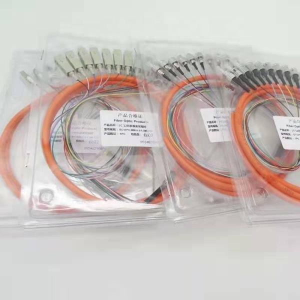 FC SM Connector Pigtail Fiber Optic Cable , UPC Pigtail For Telecommunication Equipment