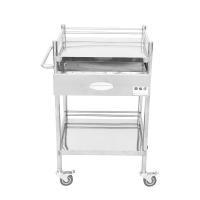 Hôpital Médical Chariot en acier inoxydable Chariot à instruments de chirurgie gris