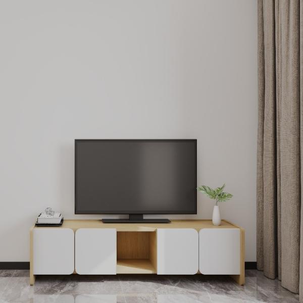 Armário de TV simples e prático para fácil instalação