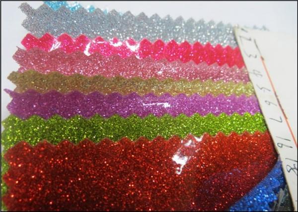 54 Width High Sparkle Glitter Pvc Fabric 0.17mm For Bags And Furniture