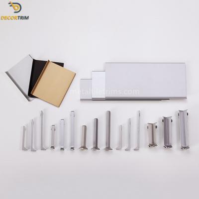 J Type Skirting Aluminium Profile , Skirting Moulding Profiles For Wall Corner