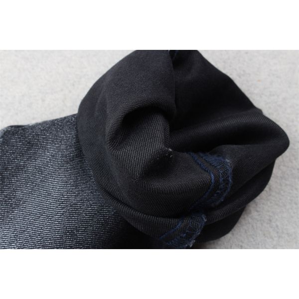 11.5 oz 55% Cotton 45% Polyester Black Black Denim Jeans Fabric