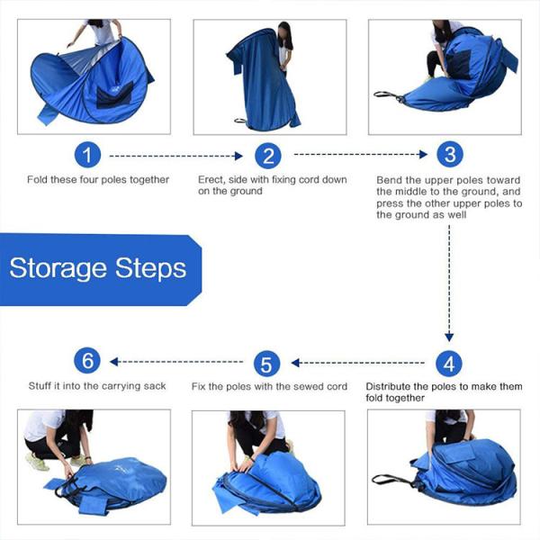 UV 50 protection 210T Polyester Beach Sun Shade Tent