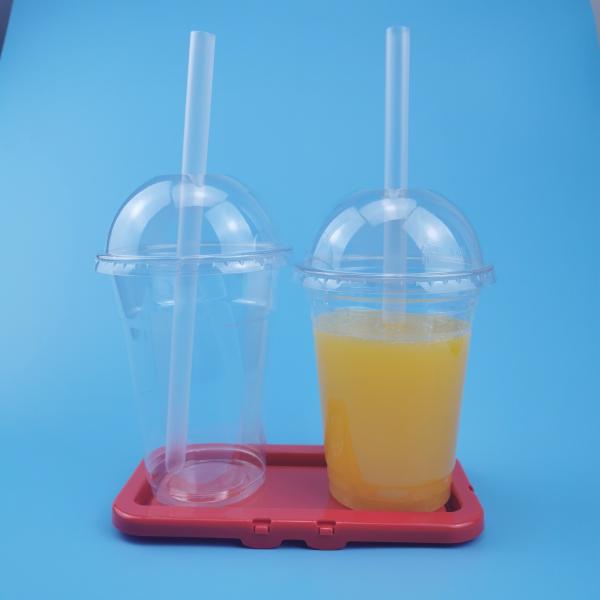 tasses de thé jetables à mur unique transparentes de la bulle 300ml