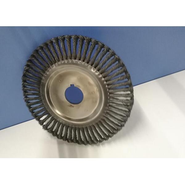 300mm Knot Wire Wheel Brush with 0.5mm Carbon Steel Wire for Aggressive Edge Use