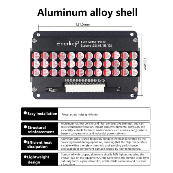 Enerkey Active Balancer Manufacturer 9S-12S 5A Battery Equalizer with Aluminum Shell for Home Storage System
