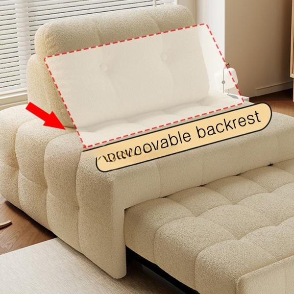 Metal Frame Fabric Sofa Bed for Study Balcony Small Apartment 88cm Single Folding Dual-purpose Sitting and Sleeping