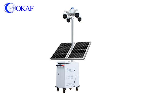 3-6m Mobile Surveillance Trailers Tower Stainless Steel HD PTZ Camera 1920*1080P