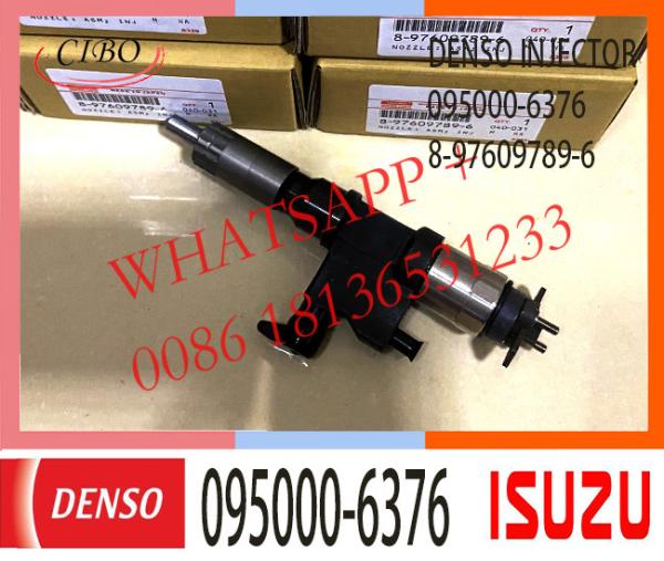 Inyector de combustible auténtico de acero de alta velocidad de la venta del carril del rasgo común caliente del inyector 095000-6376 8-97609789-6 095000-6376