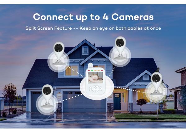 0.465kG Wireless Baby Care System Video Babyphone Audio Transmission Half Duplex Two-way Voice Intercom Monitor
