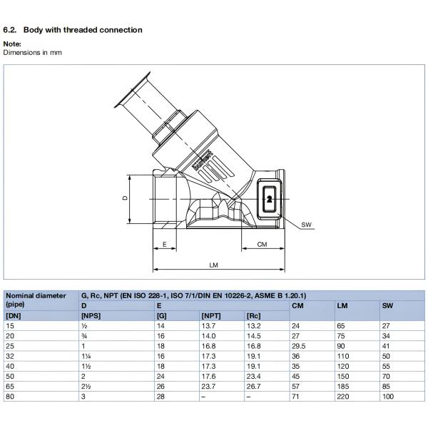 Pneumatically operated 2/2 way angle seat valve CLASSIC  Stainless steel body with PA actuator