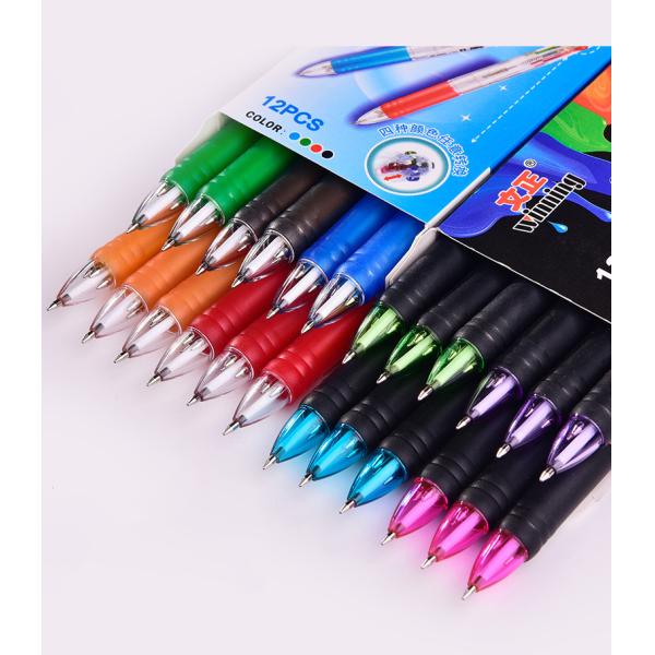 OEM/ODM Acceptable 4 Color 0.7mm Plastic Transparent Shuttle Pens for Office Writing