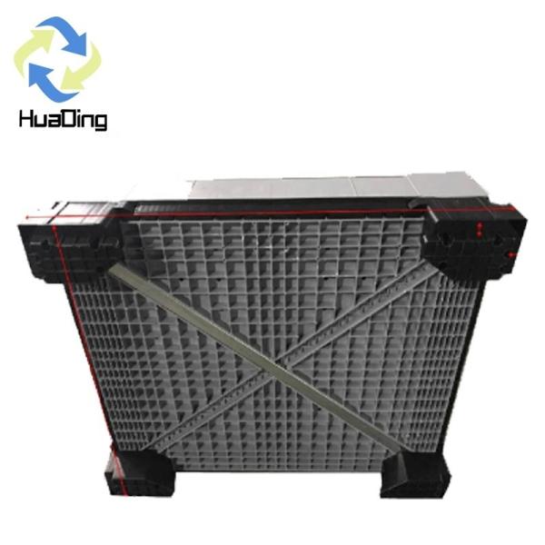 1T Dynamic Load PP Euro Size Foldable Plastic Box Pallet for Forklift in Colorful Box