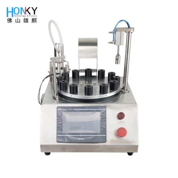Desktop Semi-Auto 2ml Perfume Spray Vial Filling Machine With Cap Pressing Function For Liquid Per Vial Filling Capping