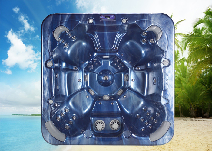 Acrylic square whirlpool massage bathtub outdoor hydro hot tub, 2100 * 2100 * 920mm H