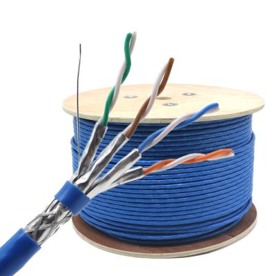 Wholesale Bulk SFTP CAT7A 23AWG Shielded 1000MHz Blue Ethernet Cable