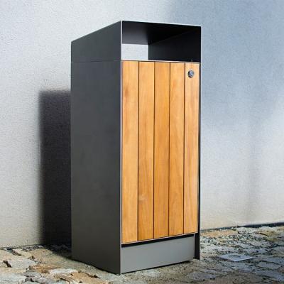 Lata de lixo exterior 880mm alta sustentável do pátio 45L