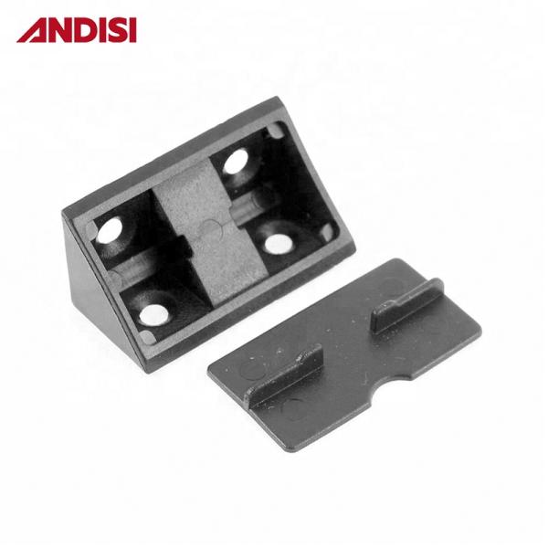 Home Office Furniture Cabinet ABS Plastic Bracket Connector in White/Black/Brown Finish