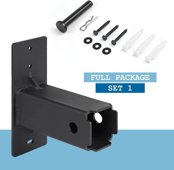 Hitch Wall Mount 2 Inch Garage Bike Storage Trailer Rack for Snowboards and Bicycles