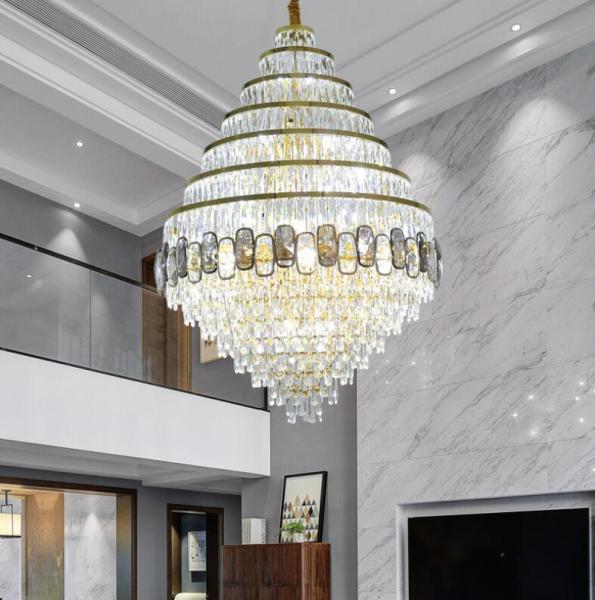 Crystal villa large chandelier for living room hotel lobby decoration lighting(WH-NC-97)