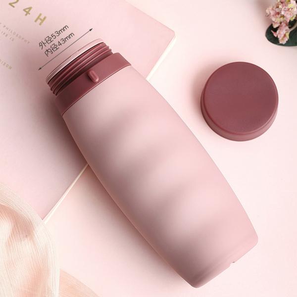 Portable Sports Collapsible Travel Water Bottle , Silicone Drinking Water Bottle