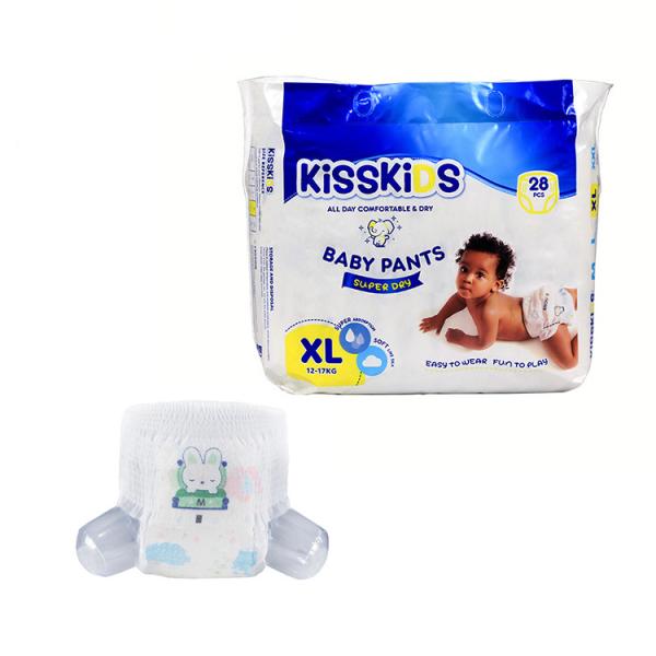 360 Elastic Waistband Pull Up Baby Diaper Fluff Pulp Disposable Training Pants