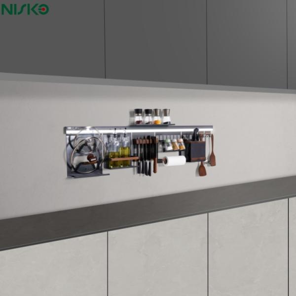 Estante de almacenamiento multiusos para colgar en la cocina, montaje en pared, botella de condimentos