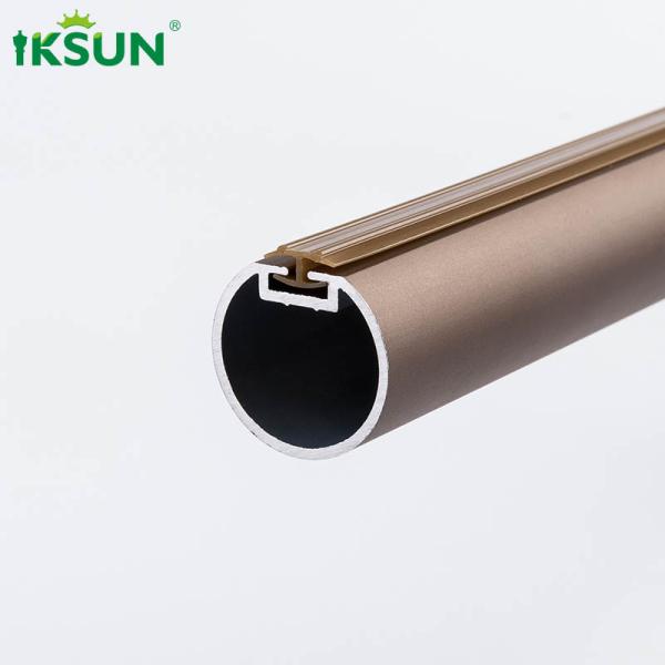 28mm Dark Gold Curtain Rod Finials Aluminium Material With Sanding Process