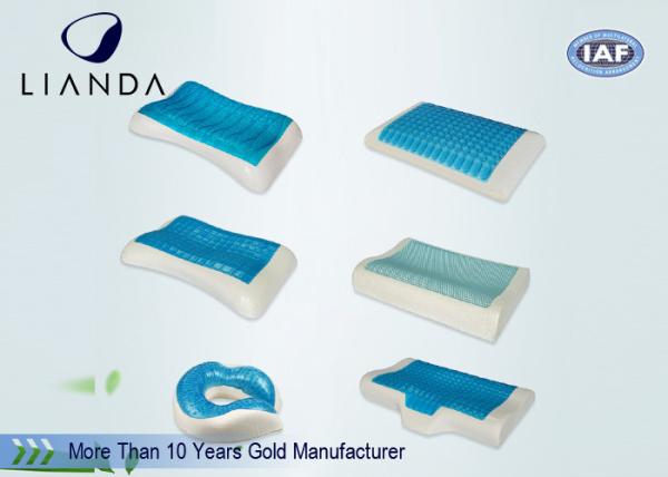 Slow Rebound Cooling Gel Pillow Lovely Decorated Mesh And Velboa Cover