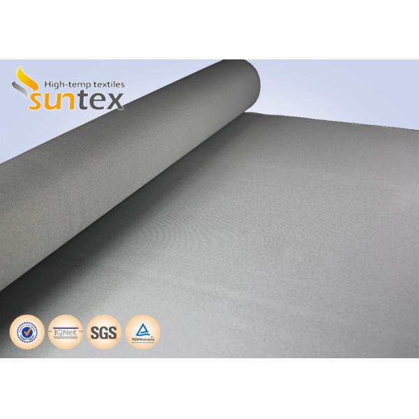 protección contra los incendios cubierta PU resistente da alta temperatura del rollo 0.7m m del paño de la fibra de vidrio 550C