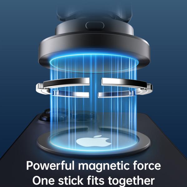 小巧で薄い磁気カーマウント 無線充電器 隠しライトオフ機能