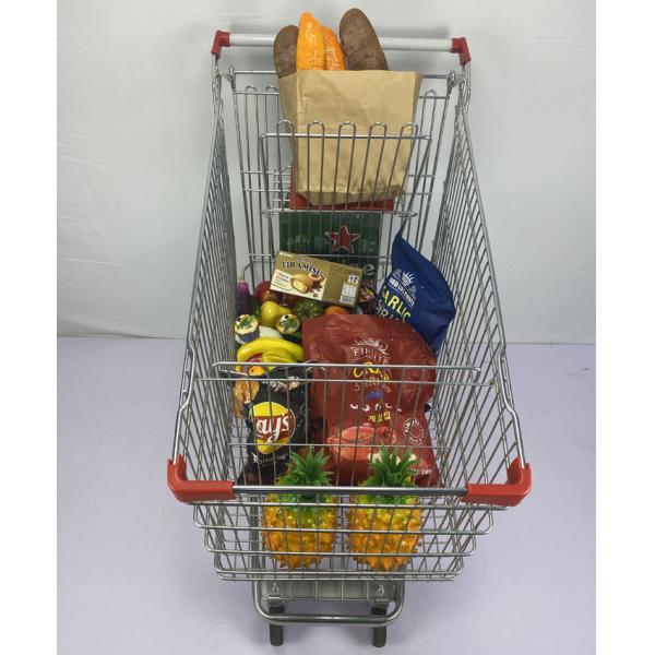 Certificat allemand de GV de chariot d'épicerie de supermarché d'entrepôt de chariot à achats en métal 210L