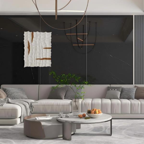 Easy maintenance modern porcelain floor tile featuring high durability perfect for heavy traffic areas and contemporary interior design projects