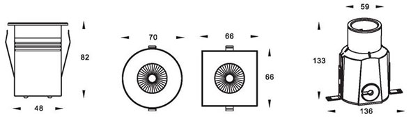 Industrial Light Fixtures With 316 SS Front Cover , Commercial Lighting Fixtures White Color