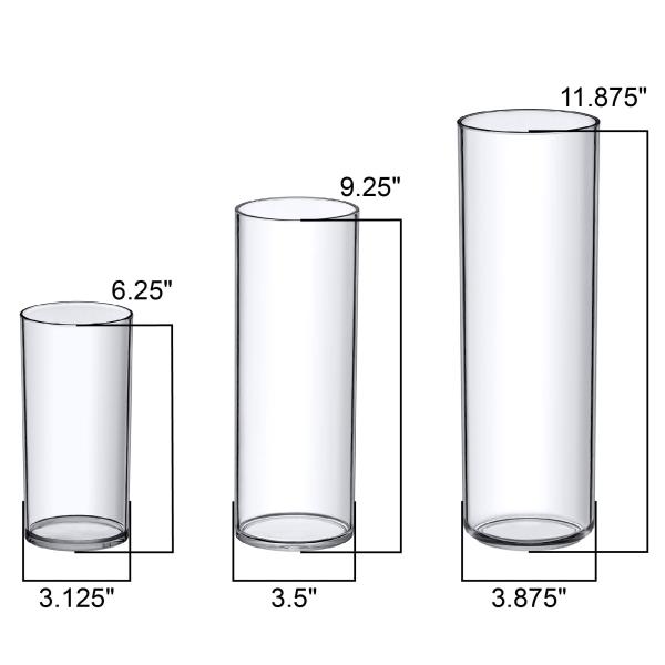 Луцитовые вазы с акриловыми цилиндрами свадебные центровые, акриловый цветочный держатель