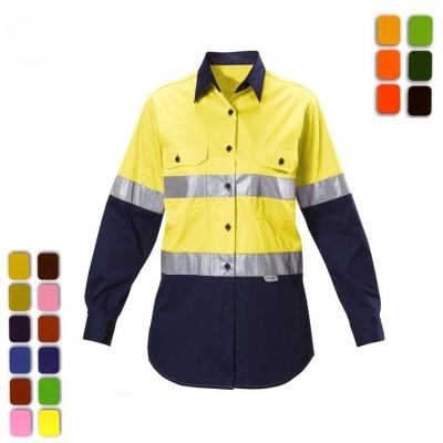 ODM camisas de segurança refletoras trabalho seco rápido construção camisas de polo refletoras