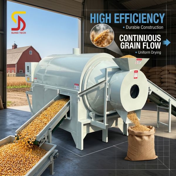 Energy Saving Automatic CE Certified Rotary Dryer Drum Drying Equipment for Grain and Nuts
