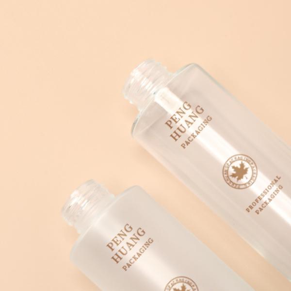 100ml заморозило алюминиевую стеклянную форму цилиндра Skincare бутылки насоса лосьона