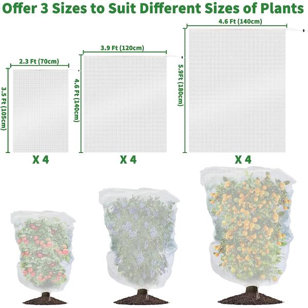 Plant Freeze Protection Covers 32 x 47 Inch Winter Shrub Cover Tree Frost Blanket Drawstring Winter Frost Prote