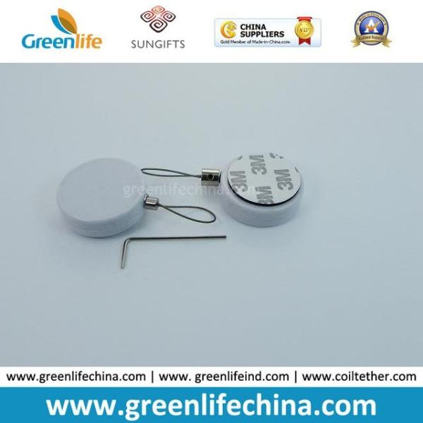 Round Shape Retractable Pull Box Display Tether W/Cable Lock
