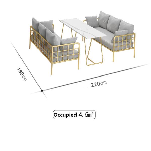Нержавеющая сталь золота кафа мебели коммерчески будочки комнаты перерыва завтрака усаживая
