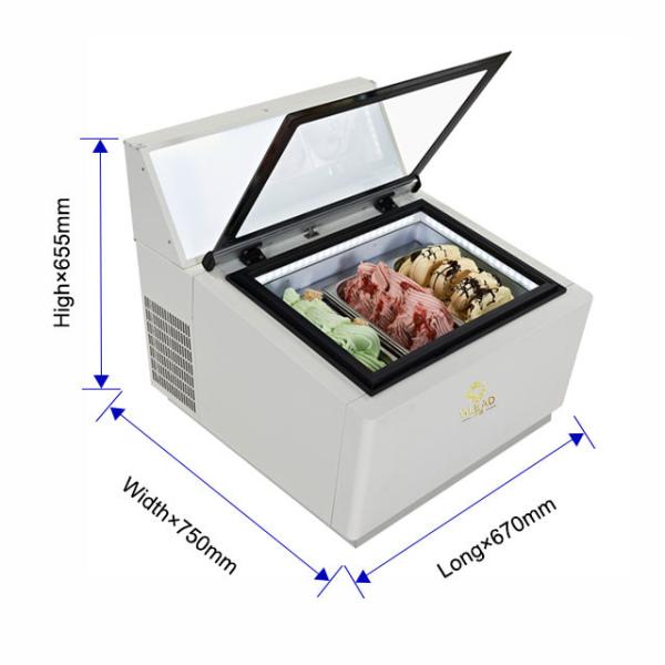 Sistema Industrial de Refrigeração Ventilada Vitrine de Sorvete Pan Italiano 3pcs -16°C~-18°Ctemperatura