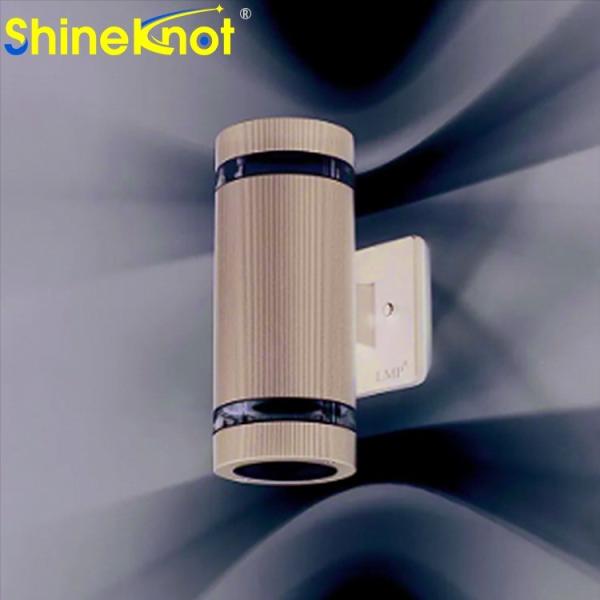 Long Lifespan Modern 12W Black Wall Light With Two Head Transparent Cover By Gu10 Spotlight 2Pcs