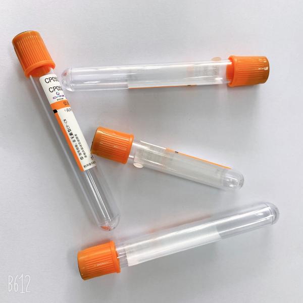 Tubo de análise de sangue de vidro do ANIMAL DE ESTIMAÇÃO dos PP do uso do hospital do ativador 4ml 5ml do coágulo do soro