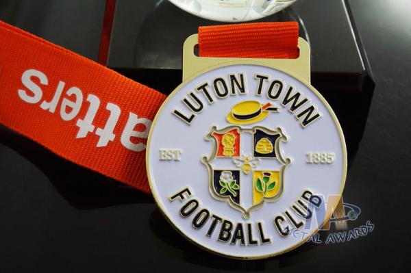 Custom Metal Zinc Alloy Football Medals Soft Enamel with Europe Printing Ribbon