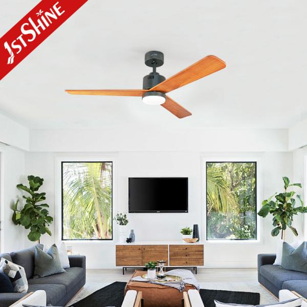 Smart Home 52 Luz de ventilador de teto do quarto com vento forte 3 cores luz