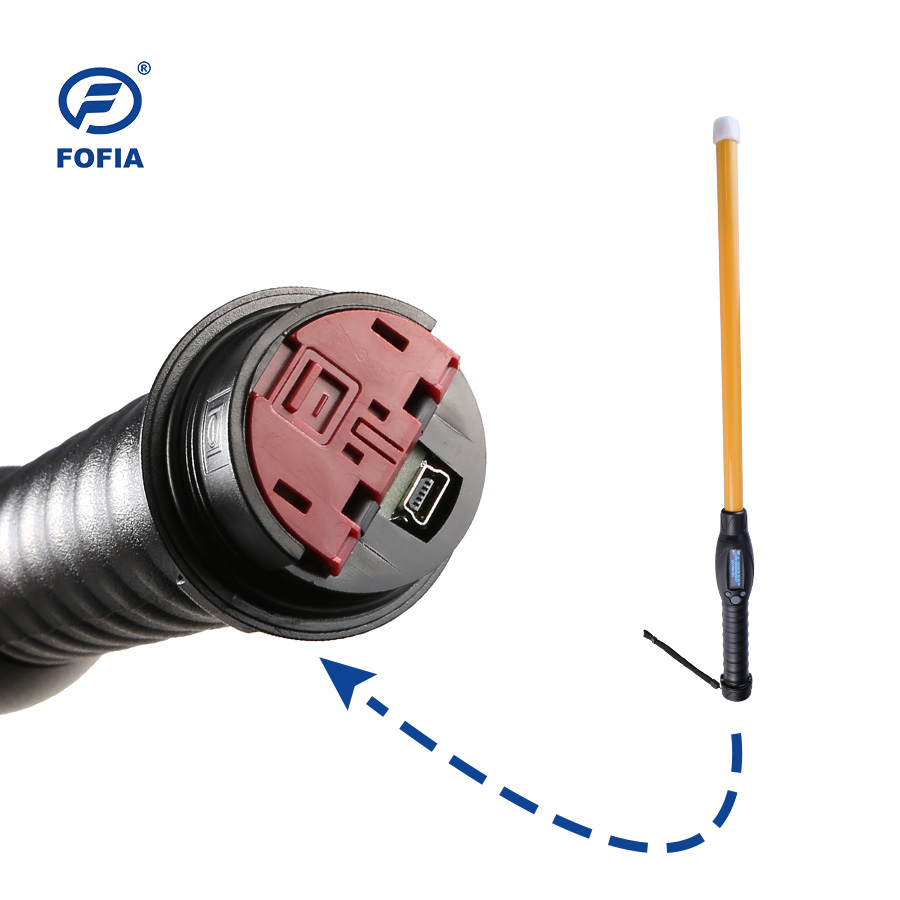 FOFIA PT280 RFID Stick Reader Handheld Multifunctional 128x32 OLED Screen 10-20m Reading Distance USB For ISO 11784/5